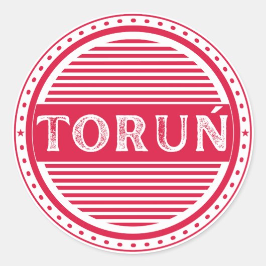 トルン市プライド エンブレム - ポーランドのアイデンティティ ラウンドシール (正面)