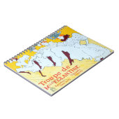 トルーズラウトレック踊りガールズイエローポスターアート ノートブック (左側)