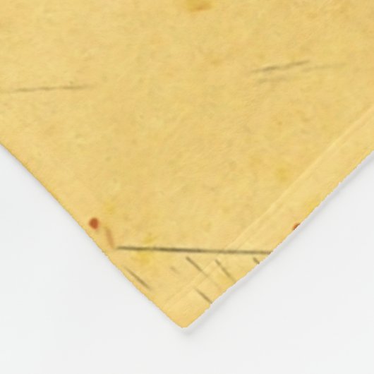 トルーズラウトレック踊りガールズイエローポスターアート フリースブランケット (角)