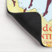 トルーズラウトレック踊りガールズイエローポスターアート マウスパッド (コーナー)