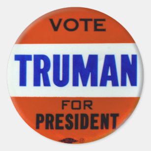 トルーマンのためのヴィンテージのトルーマンのキャンペーンボタンの投票 ラウンドシール