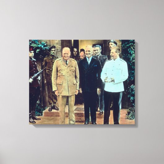 トルーマン大統領とヨセフ・スターリン キャンバスプリント (正面)