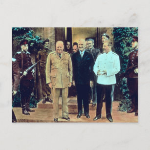 トルーマン大統領とヨセフ・スターリン ポストカード