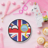 トレおもしろいンオタク系のド・統一された王国Countryball ペーパープレート (パーティー)