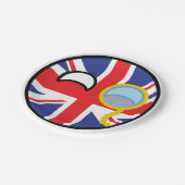 トレおもしろいンオタク系のド・統一された王国Countryball ペーパープレート (アングル)