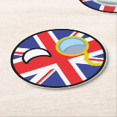 トレおもしろいンオタク系のド・統一された王国Countryball ラウンドペーパーコースター (アングル)