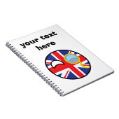 トレおもしろいンオタク系の統一されたキングダムカントリーボール ノートブック (右側)