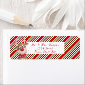 トレおもしろいンデアビッグレッドノーズレッドホワイトストライプ ラベル (インサイチュ)