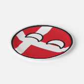 トレおもしろいンドオタク系のデンマークCountryball ペーパープレート (アングル)