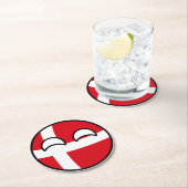 トレおもしろいンドオタク系のデンマークCountryball ラウンドペーパーコースター (インサイチュ)