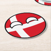 トレおもしろいンドオタク系のデンマークCountryball ラウンドペーパーコースター (アングル)