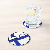 トレおもしろいンドオタク系のフィンランドCountryball ラウンドペーパーコースター (インサイチュ)