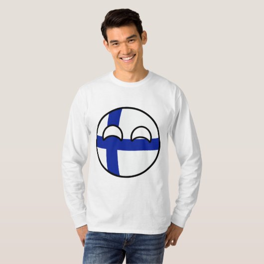 トレおもしろいンドオタク系のフィンランドCountryball Tシャツ (正面フル)