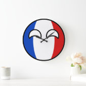 トレおもしろいンドオタク系のフランスカントリーボール ラージ壁時計 (ホーム)