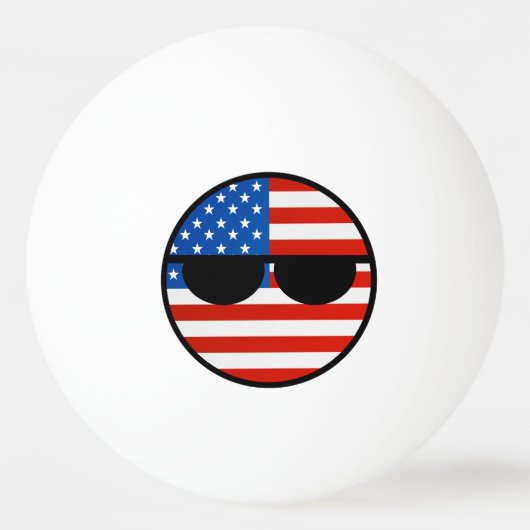 トレおもしろいンドオタク系のUSA Countryball 卓球ボール (正面)