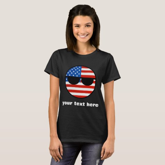 トレおもしろいンドオタク系のUSA Countryball Tシャツ (正面フル)