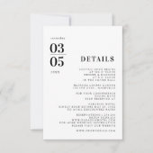 トレはっきりしたンミニマルグの結婚詳細・カード 出欠カード (正面)