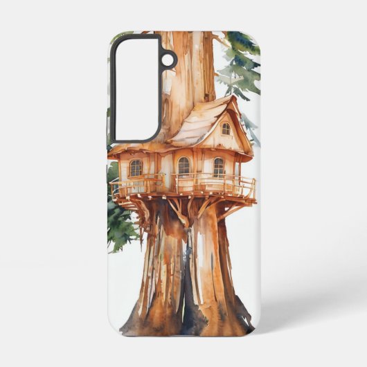 トレイお洒落ハウスウォーターカラーデザインアート SAMSUNG GALAXYケース (裏面)