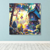 トレイお洒落ハウスキャンバスアート キャンバスプリント (インサイチュ (ウッドフロア))