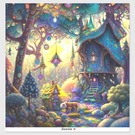 トレイお洒落ハウスビニールステッカー シール (シート)