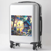 トレイお洒落ハウスビニールステッカー シール (スーツケース)