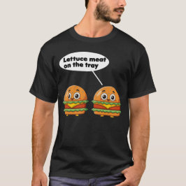 トレイに載ったレタス肉の面白い食べ物  Tシャツ