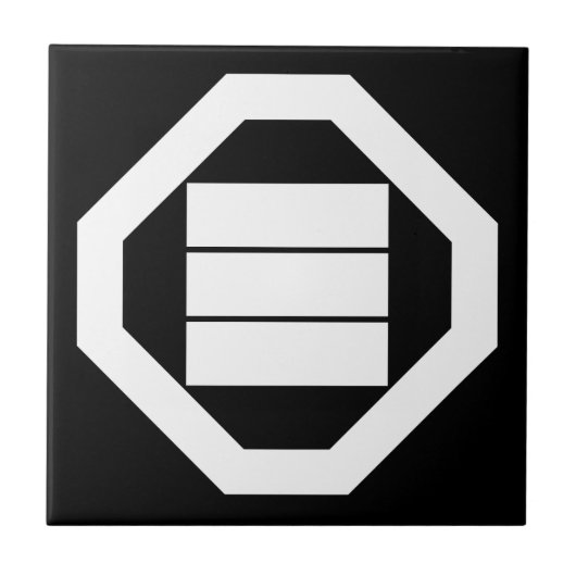 トレイの上の3つの漢字 タイル (正面)