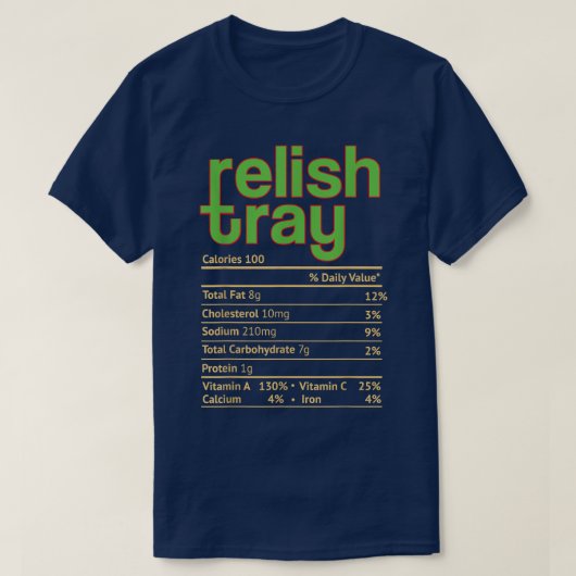 トレイの栄養の事実感謝祭おもしろいChr Tシャツ (デザイン正面)
