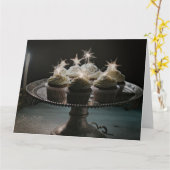 トレイの誕生日ケーキ カード (黄色い花)