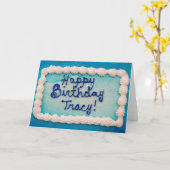 トレイシーの2016年お誕生日ケーキ カード (黄色い花)