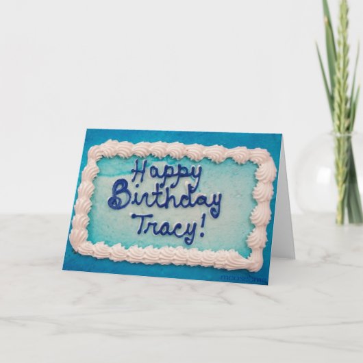 トレイシーの2016年お誕生日ケーキ カード (正面)