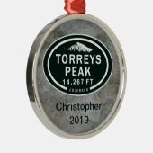 トレイスピーク14,267 FT CO 14er山オーナメント メタルオーナメント (右)