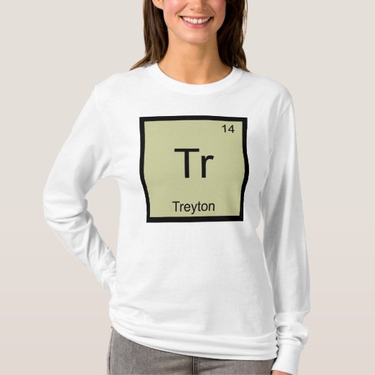 トレイトン 名前 化学元素周期表 Tシャツ (正面)