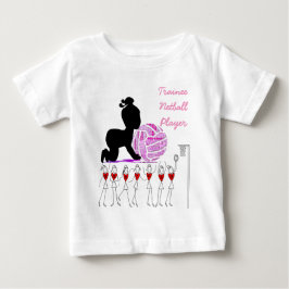 トレイニープレーヤーのネットボールのベビー ベビーTシャツ