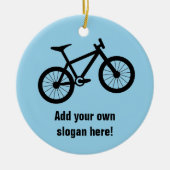 トレイルおよび地形サイクリング用マウンテンバイクロゴ セラミックオーナメント (正面)