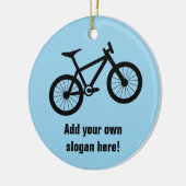 トレイルおよび地形サイクリング用マウンテンバイクロゴ セラミックオーナメント (左)
