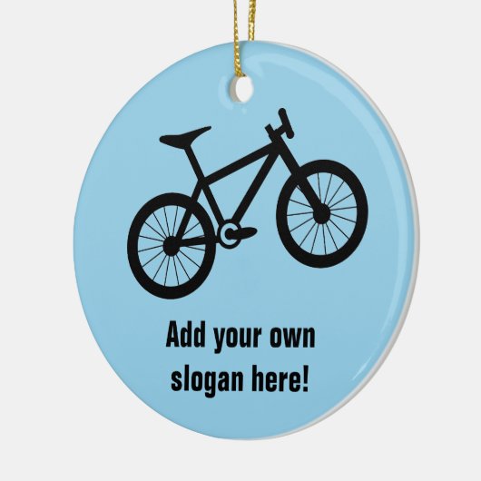 トレイルおよび地形サイクリング用マウンテンバイクロゴ セラミックオーナメント (左)