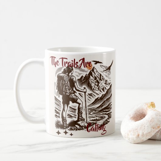 トレイルが呼び出している コーヒーマグカップ (ドーナツ)