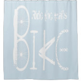 トレイルに乗るバイクのパーツトラックからグラフィティ シャワーカーテン (正面)