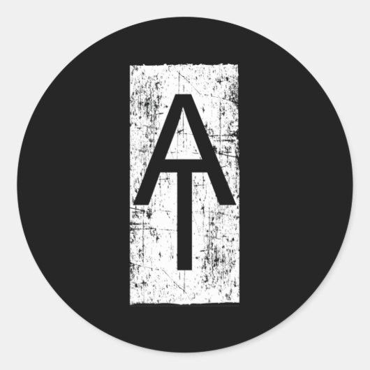 トレイルのアパラチア山脈の白いブレーズマーカー ラウンドシール (正面)