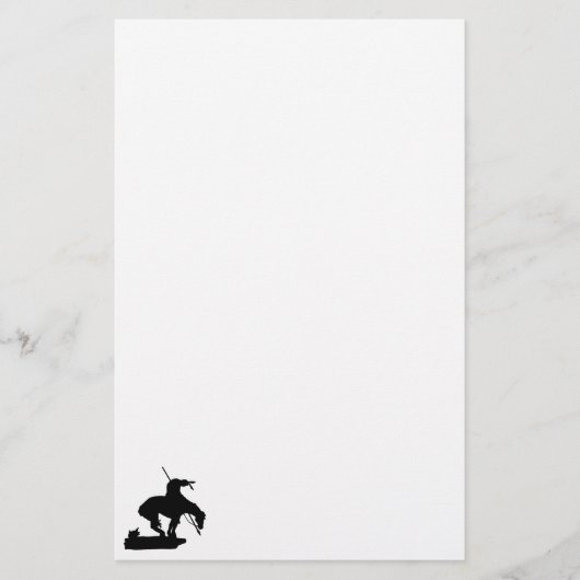 トレイルのシルエット固定紙の終点 便箋 (正面)