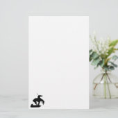 トレイルのシルエット固定紙の終点 便箋 (スタンド正面)