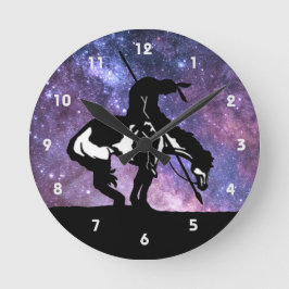 トレイルの終わりのシルエット壁掛け時計 ラウンド壁時計