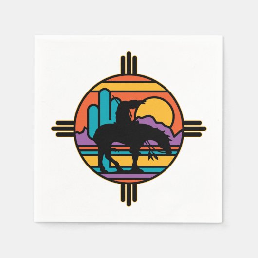 トレイルの終わり先住民アメリカインディアン スタンダードカクテルナプキン (正面)