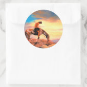 トレイルの終わり先住民アメリカンラウンドステッカー ラウンドシール (バッグ)