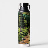 トレイルをハイキングする男 ウォーターボトル (正面)