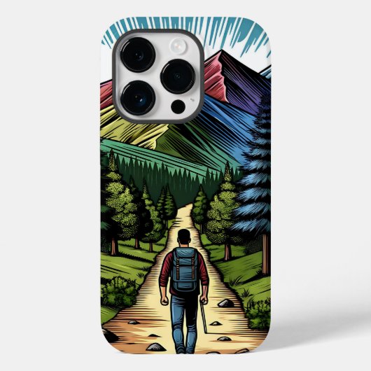 トレイルをハイキングする男 Case-Mate iPhoneケース (裏面)