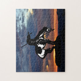 トレイルシルエットジグソーパズルの端 ジグソーパズル