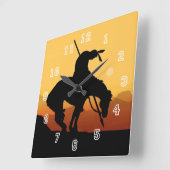 トレイルシルエット壁時計の終点 スクエア壁時計 (傾斜)