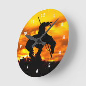 トレイルシルエット壁時計の終点 ラウンド壁時計 (傾斜)